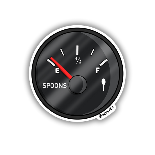 Spoons Sticker | 3" | Deviant Kreations - Deviantkreations - mental health, spoon, sticker, Stickers