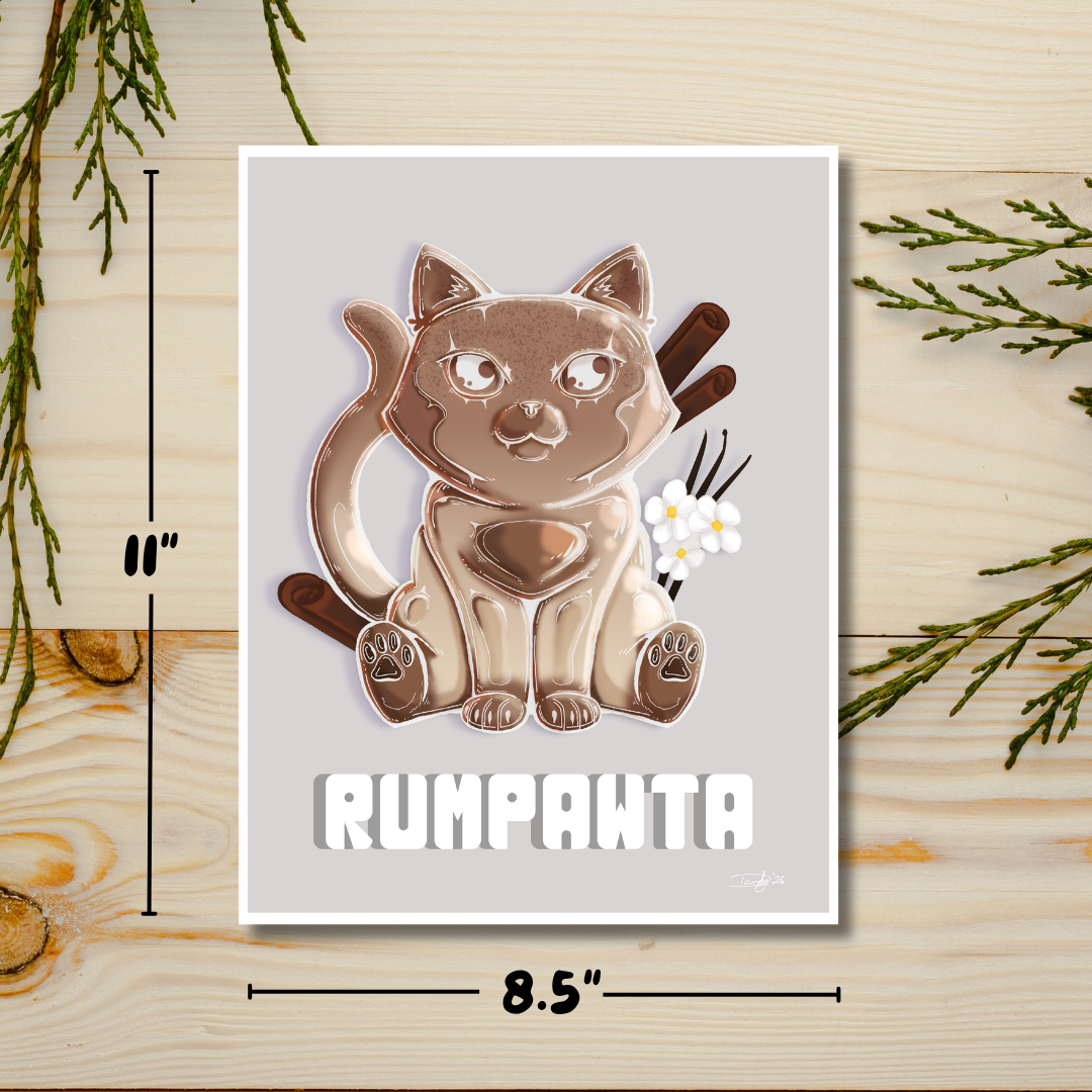 Rumpawta Cat-tail | Satin 8.5"x11" Print | Deviant Kreations