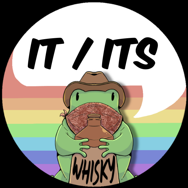 Whisky Pronoun Button | It / Its | Deviant Kreations | 1.25" - Deviantkreations - button, it, Pronoun