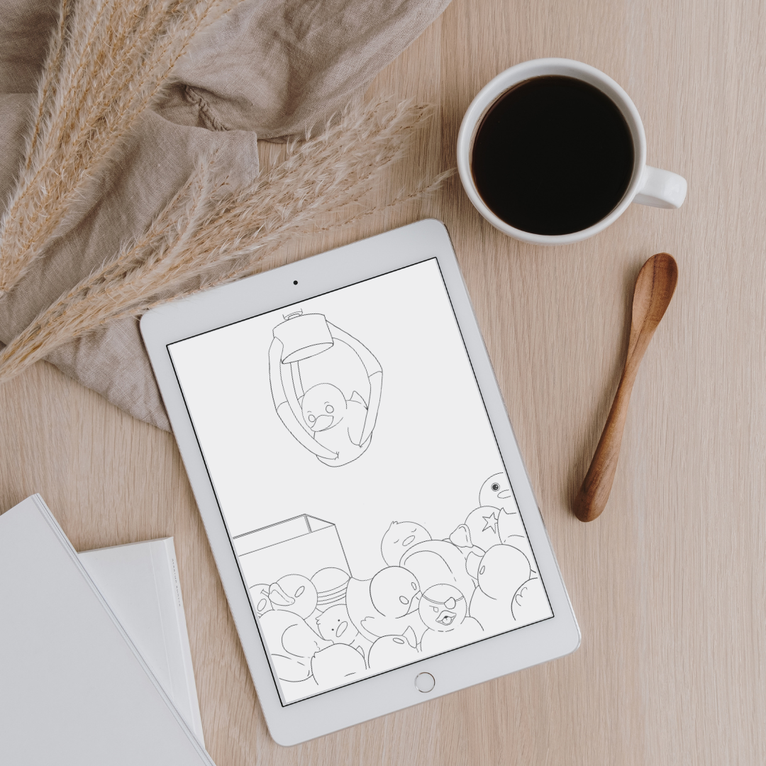 Large Digital Coloring Book (24 pages) | Deviant Kreations - Deviantkreations - Coloring Page, Digital