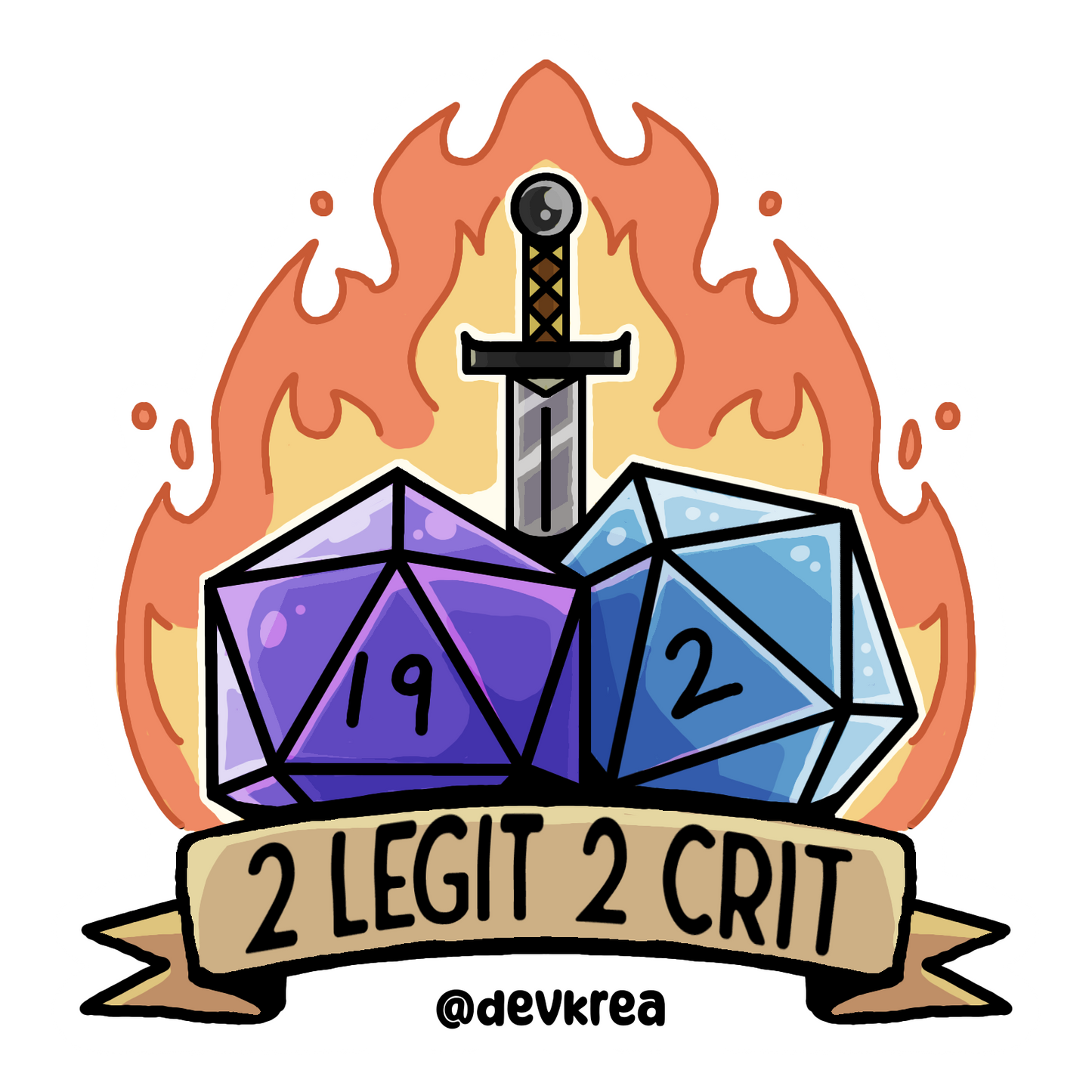 2 legit 2 crit | 3" | Deviant Kreations