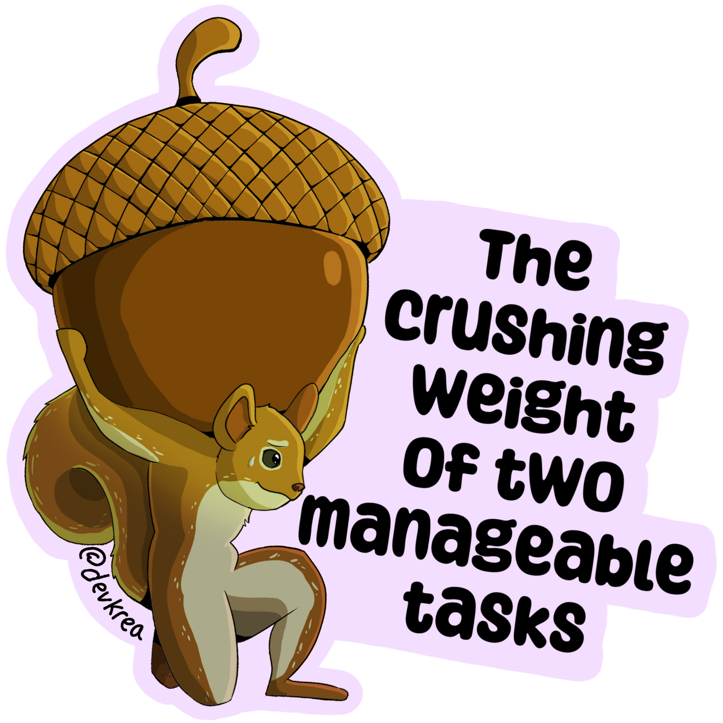 Crushing Weight Squirrel | 3" | Deviant Kreations