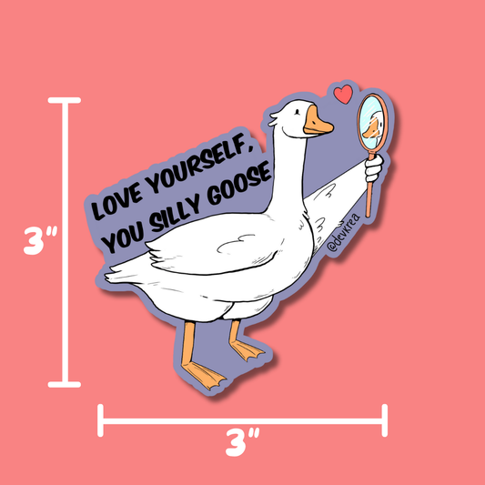 Silly goose 3" Magnet | Deviant Kreations