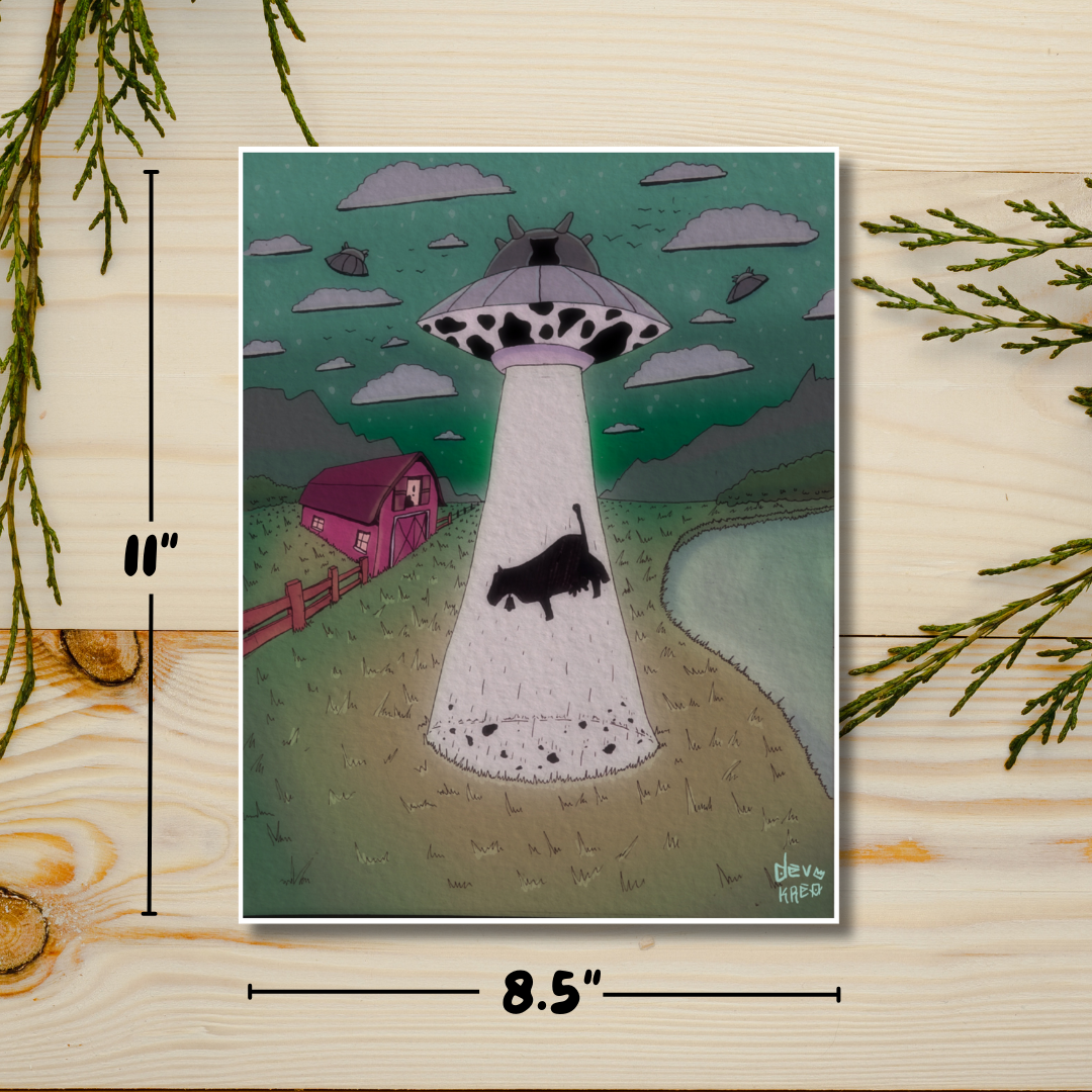 Cow Abduction | Print | Deviant Kreations
