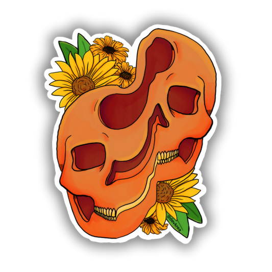 Reality Melt Sticker | 3" | Deviant Kreations - Deviantkreations - art, colorful, cool, gift, laptop, melt, skateboard, skull, slaps, sticker, Stickers, trippy, vinyl, waterbottle