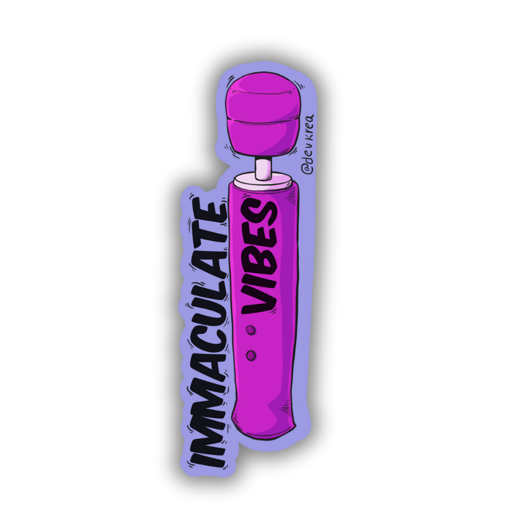 Immaculate Vibes Vinyl Sticker | 3" | 18+ | Deviant Kreations - Deviantkreations - 18+, adult, sticker, Stickers, vibe