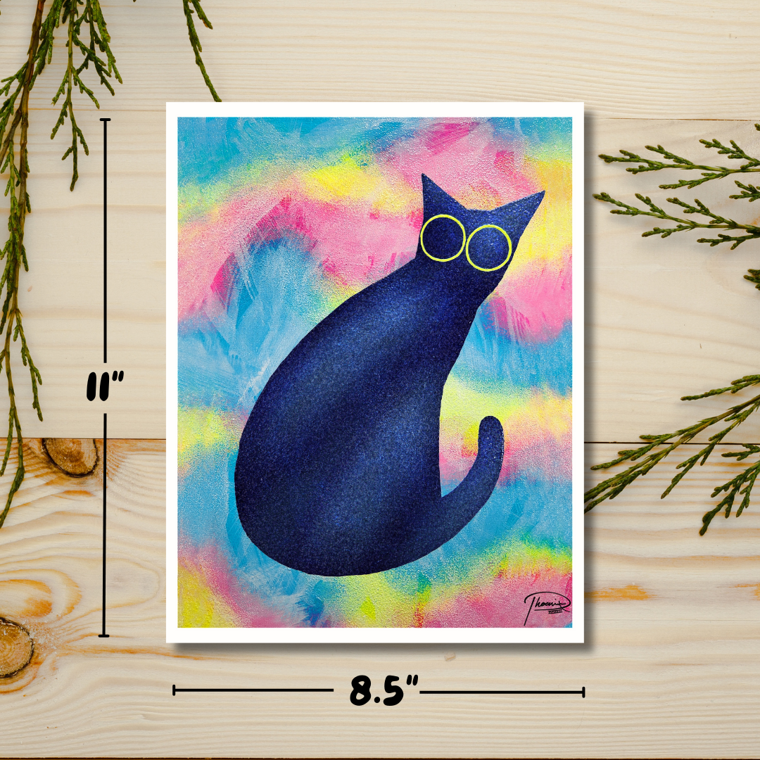 Into the Void Cat Print | Wall Art | Apollonian Art | Deviant Kreations