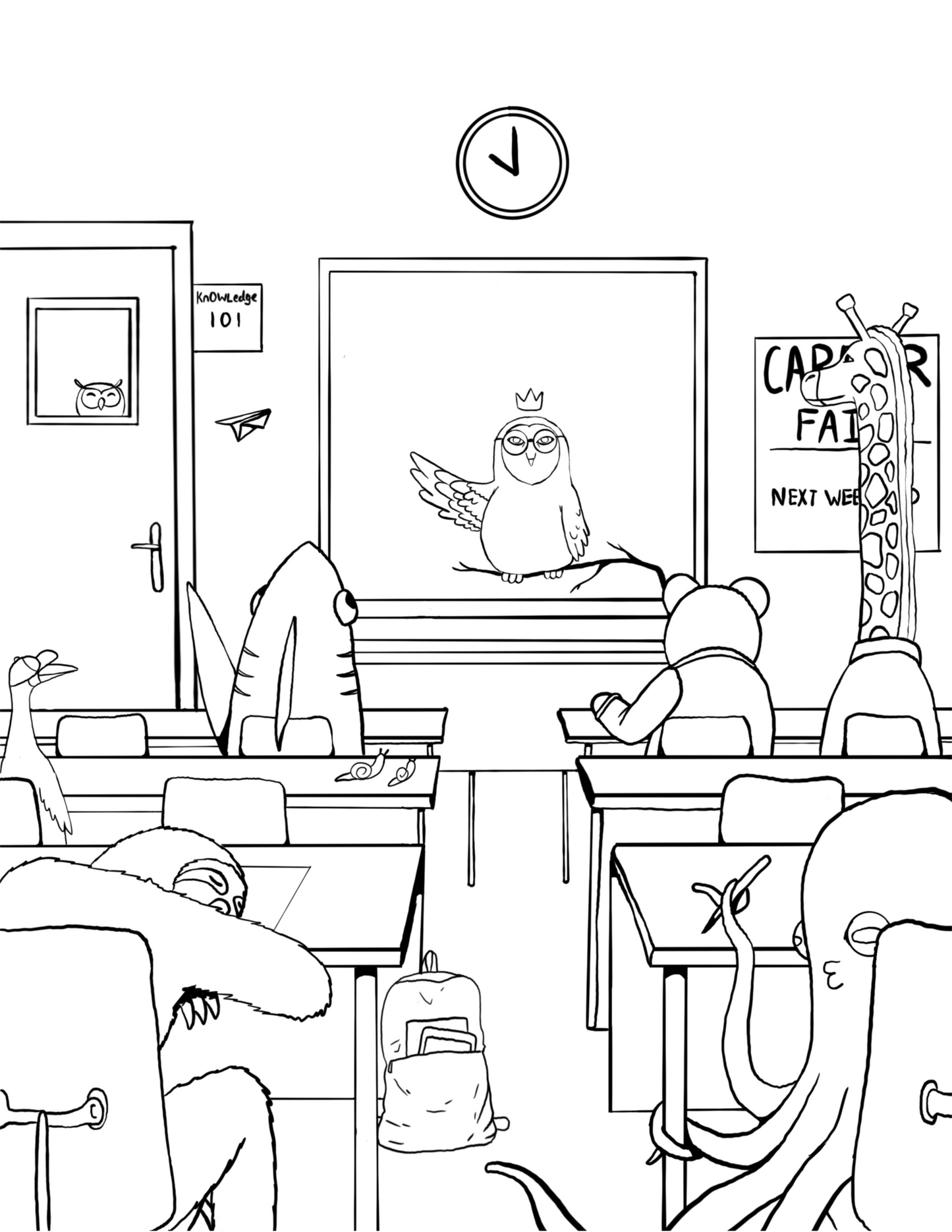 Fun Collection of Digital Cryptids and Animals Coloring Pages (12 pages) | Deviant Kreations - Deviantkreations - animals, Coloring Page, cryptid, Digital