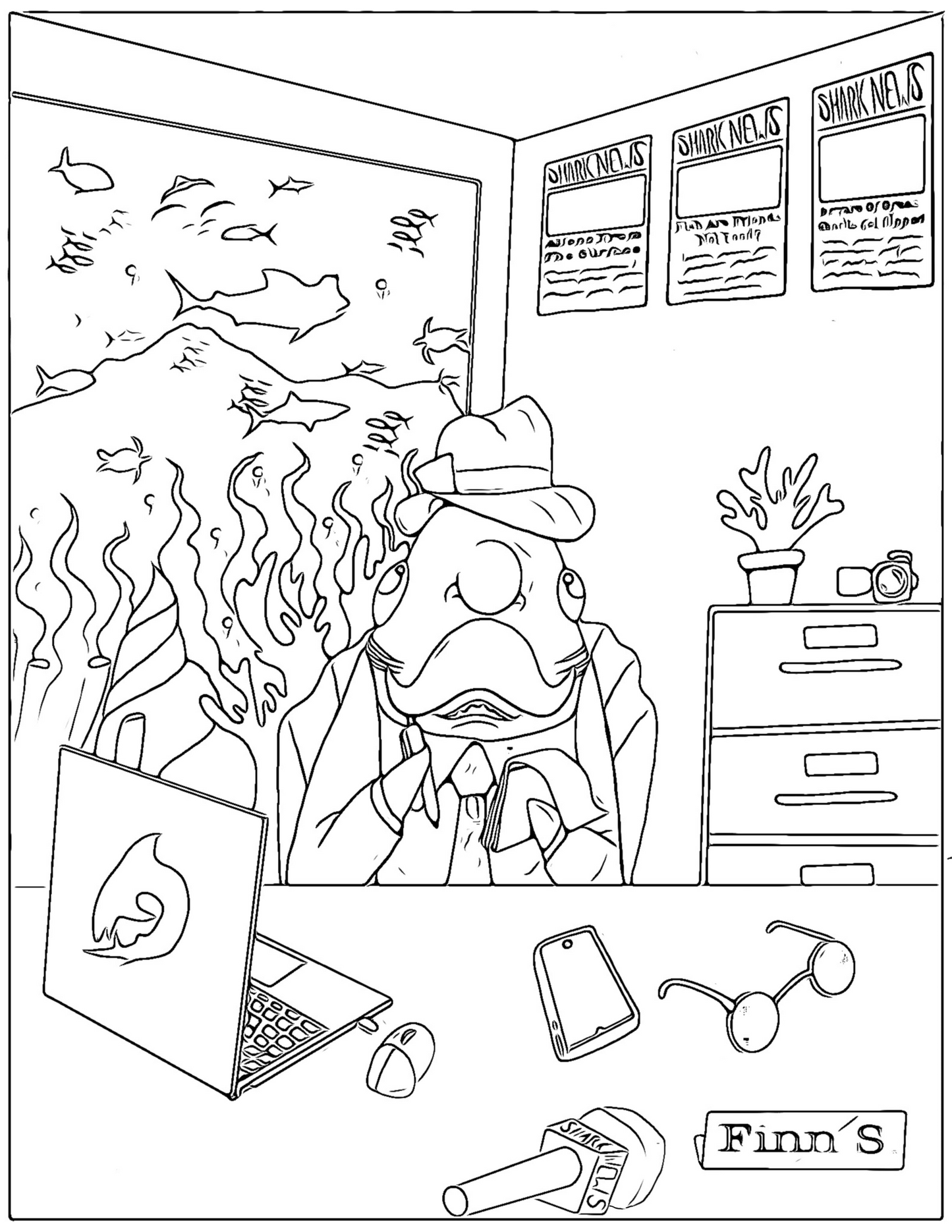 Fun Collection of Digital Cryptids and Animals Coloring Pages (12 pages) | Deviant Kreations - Deviantkreations - animals, Coloring Page, cryptid, Digital