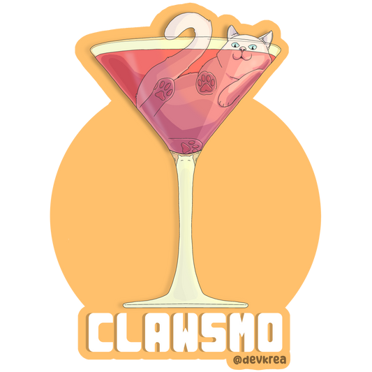 Clawsmo | 3" Vinyl | Cat-tail Sticker | Deviant Kreations