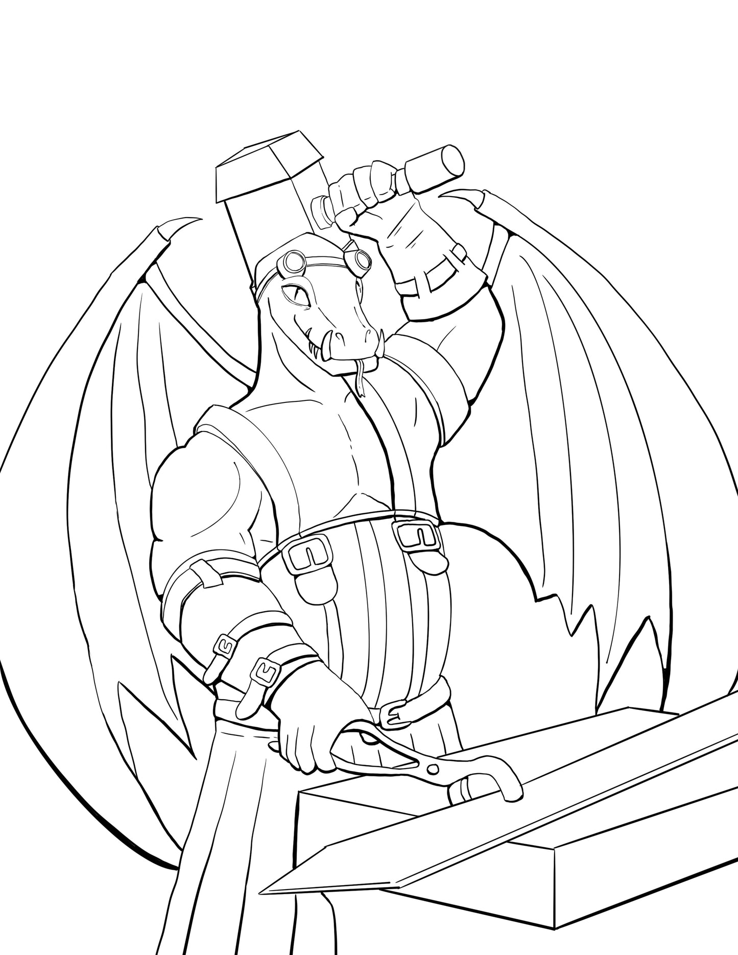 Large Digital Coloring Book (24 pages) | Deviant Kreations - Deviantkreations - Coloring Page, Digital