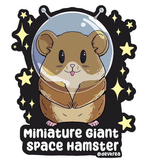 Minature Giant Hamster Sticker | 3" Matte | Deviant Kreations