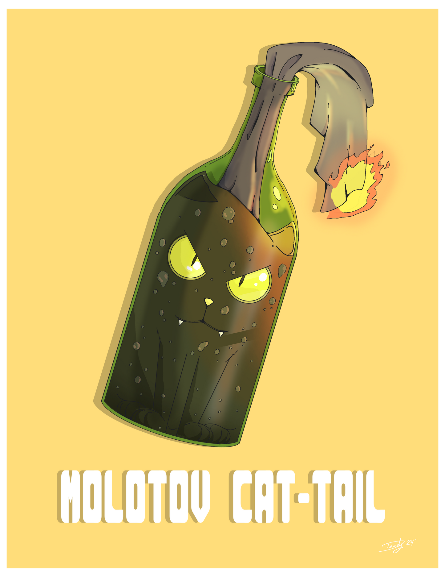Cat-tail Postcard Set | 5"x7" | Deviant Kreations