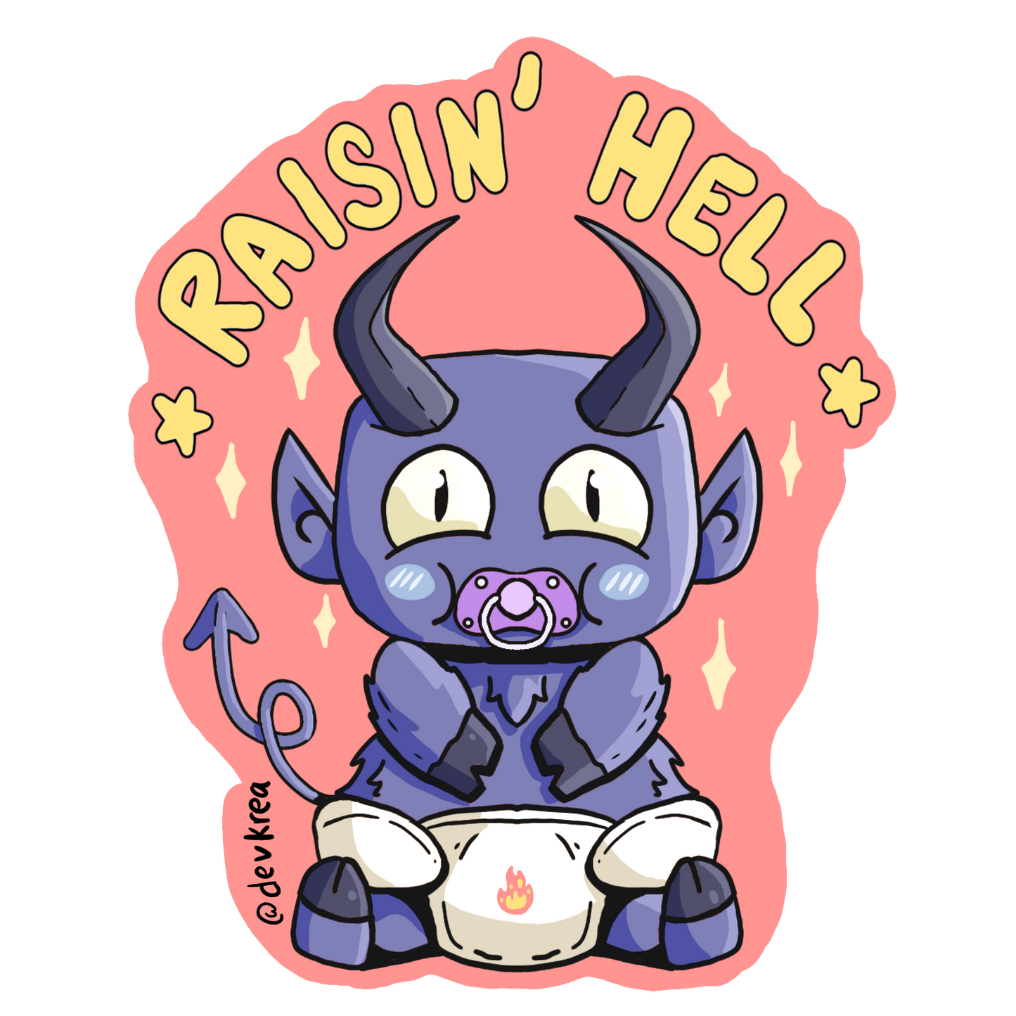 Raising Hell | 3" Matte Sticker | Deviant Kreations