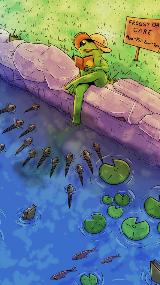 "Froggy Daycare" Phone Background | Digital Downloads | Deviant Kreations - Deviantkreations - Digital, lockscreen, phone