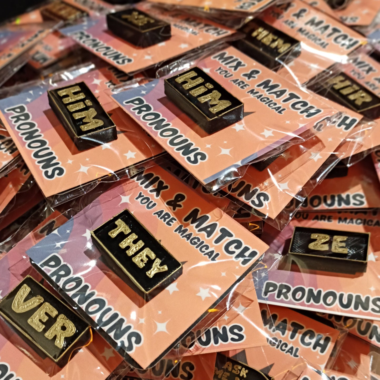3D Pronoun Pins | 3D | Deviant Kreations - Deviantkreations
