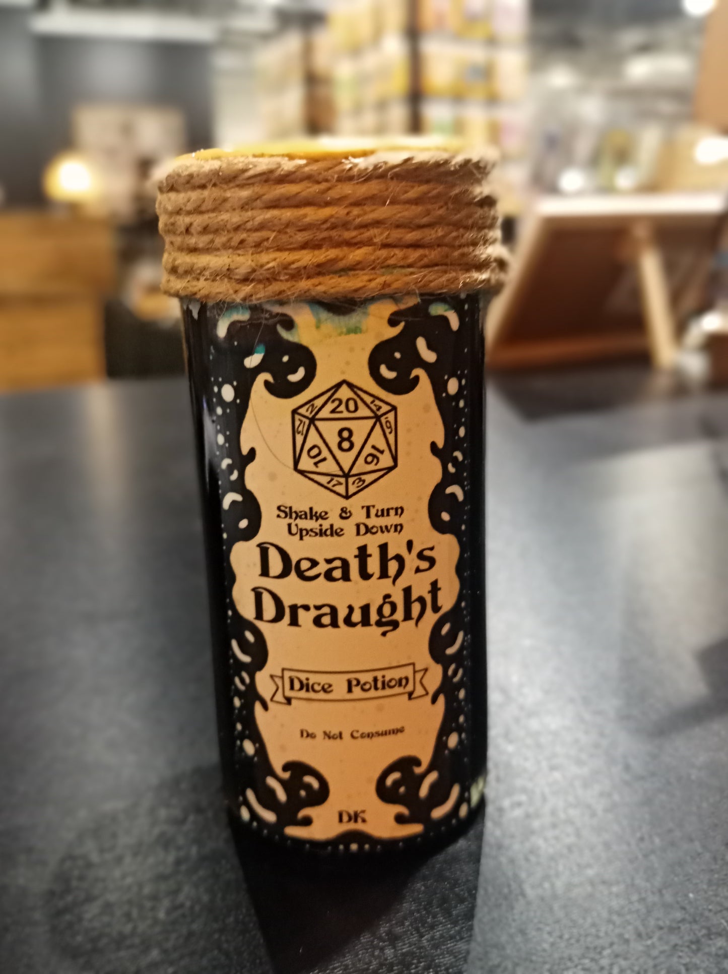Death's Draught Floating Dice Potion | TTRPG | Deviant Kreations - Deviantkreations