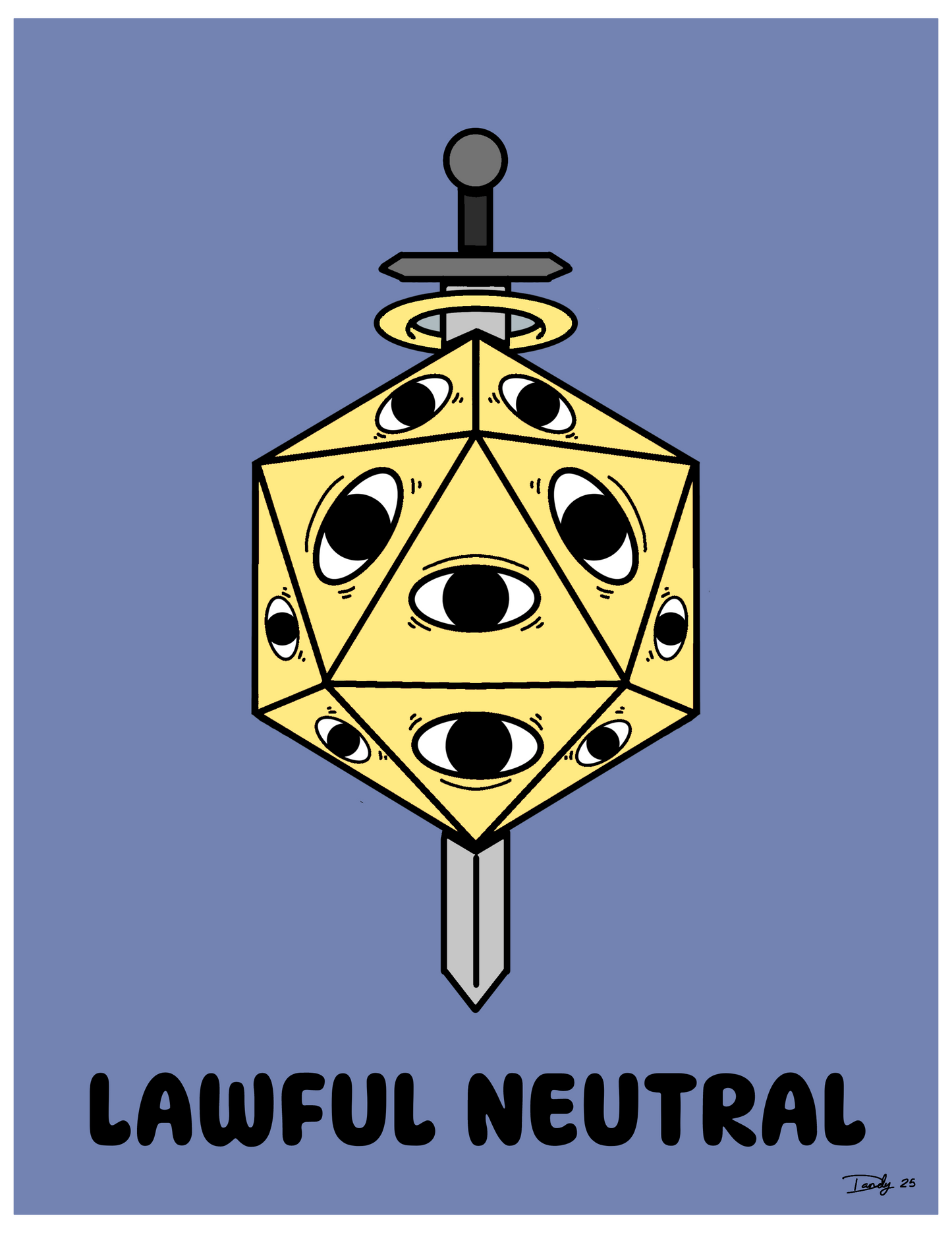 Lawful Neutral Print | Satin 8.5"x11" | Deviant Kreations