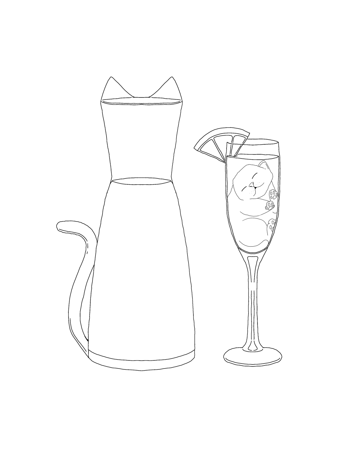 Cat-Tails Digital Printable Coloring Book (10 pages) | Deviant Kreations - Deviantkreations - cats, Coloring Page, Digital