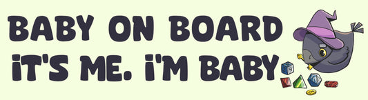 Baby on Board | 3"x10" Matte Bumper Sticker | Deviant Kreations