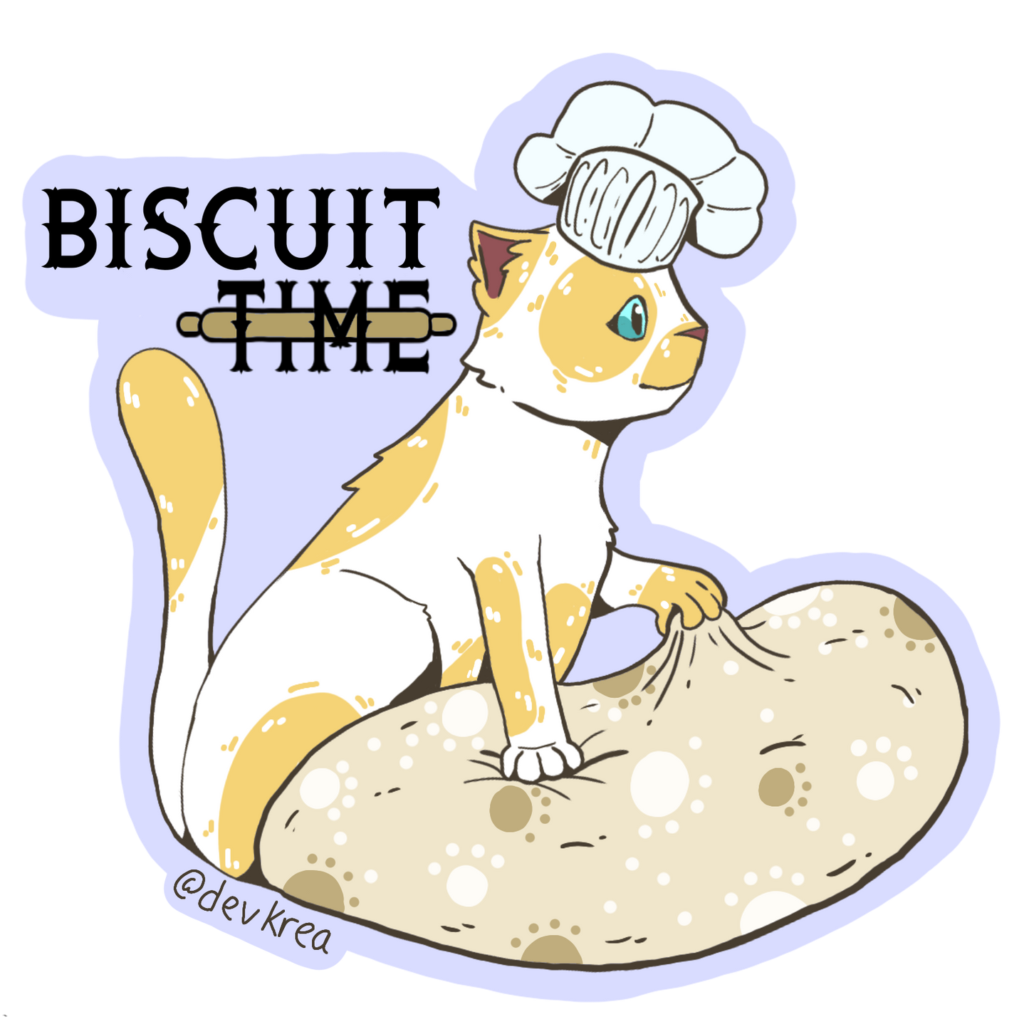 Biscuit Time | 3" Sticker | Deviant Kreations