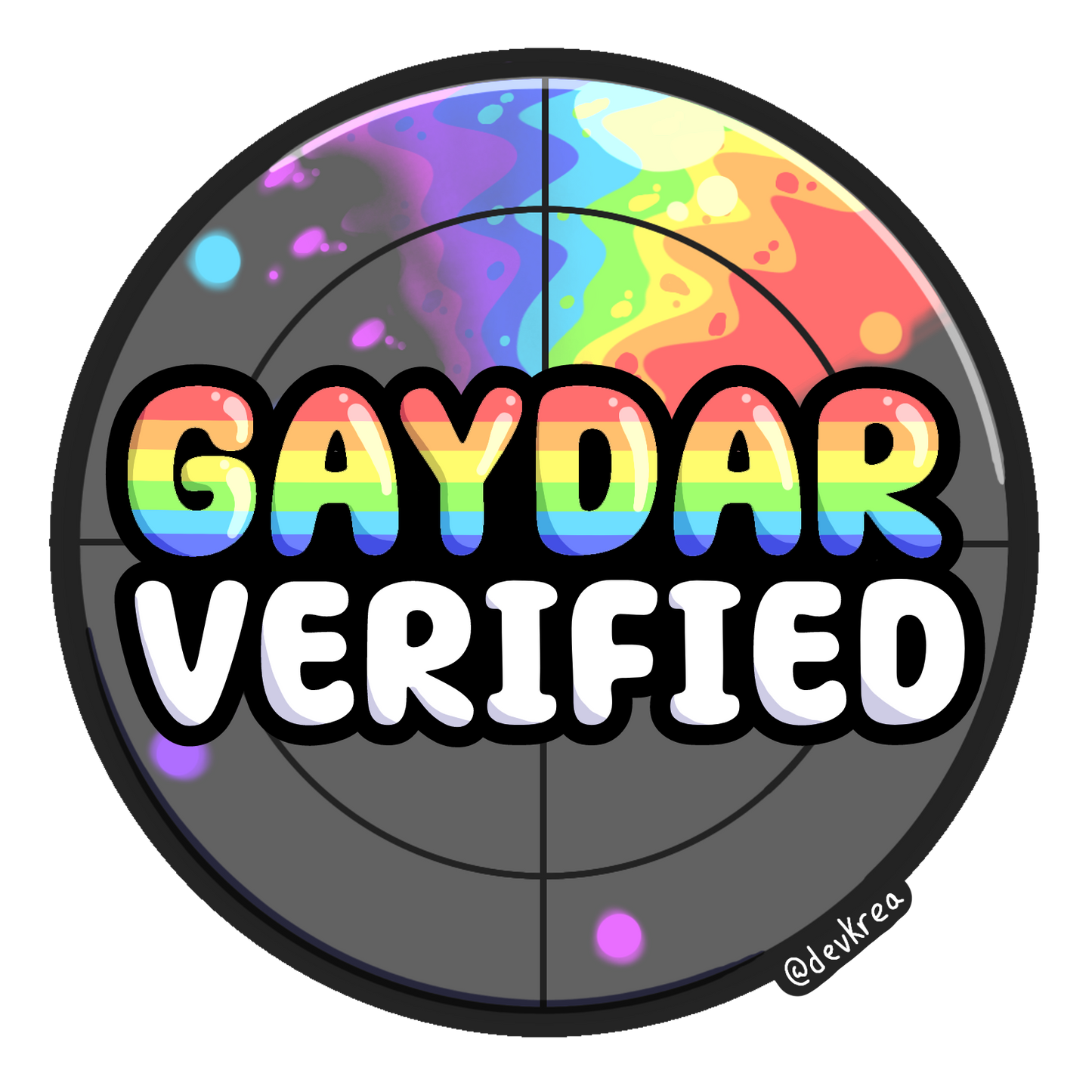 Gaydar | 3" Matte Sticker | Deviant Kreations