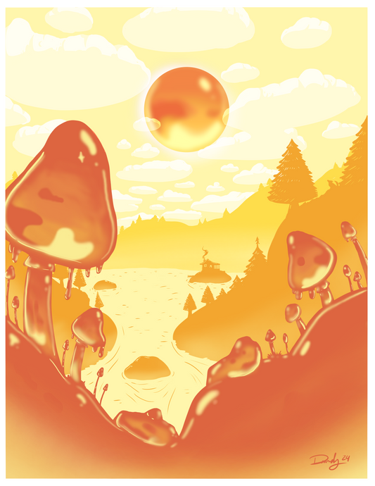 Honey Moon Print | 8.5"x11" | Deviant Kreations