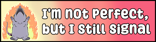Not Perfect | 3"x10" Matte Bumper Sticker | Deviant Kreations