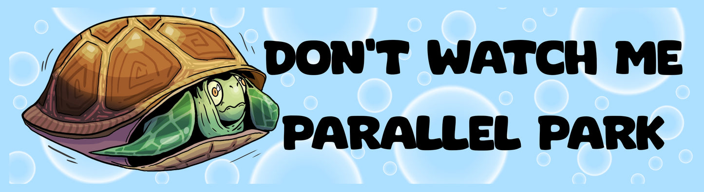 Parallel Parking | 3"x10" Matte Bumper Sticker | Deviant Kreations