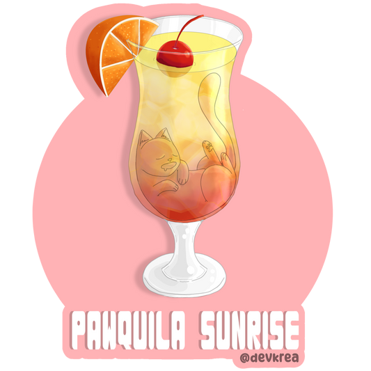 Pawquila | 3" Vinyl | Cat-tail Sticker | Deviant Kreations