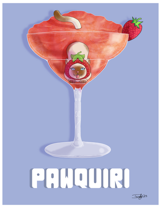 Pawquiri Cat-tail | Satin 8.5"x11" Print | Deviant Kreations