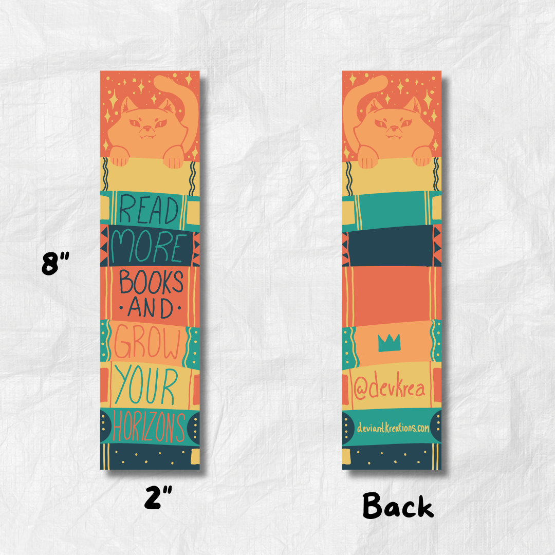 Read more Books | Bookmark | 2"x8" UV coated Glossy | Deviant Kreations