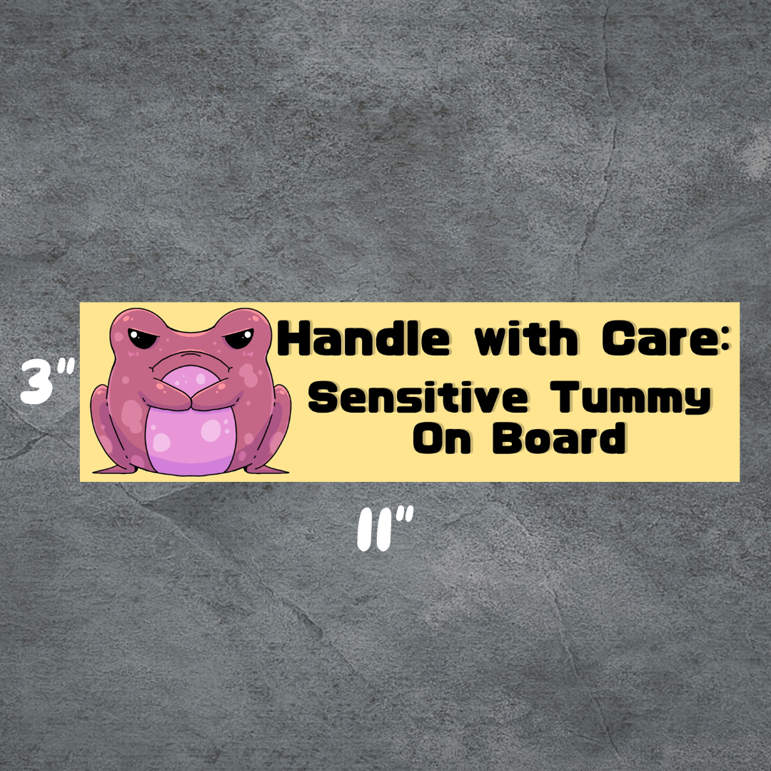 Handle With Care Bumper-Sticker | 3"x11" | Deviant Kreations