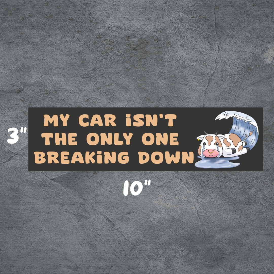 Break Down | 3"x10" Matte Bumper Sticker | Deviant Kreations