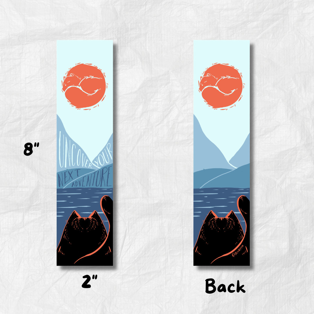 Adventure | Bookmark | 2"x8" UV coated Glossy | Deviant Kreations