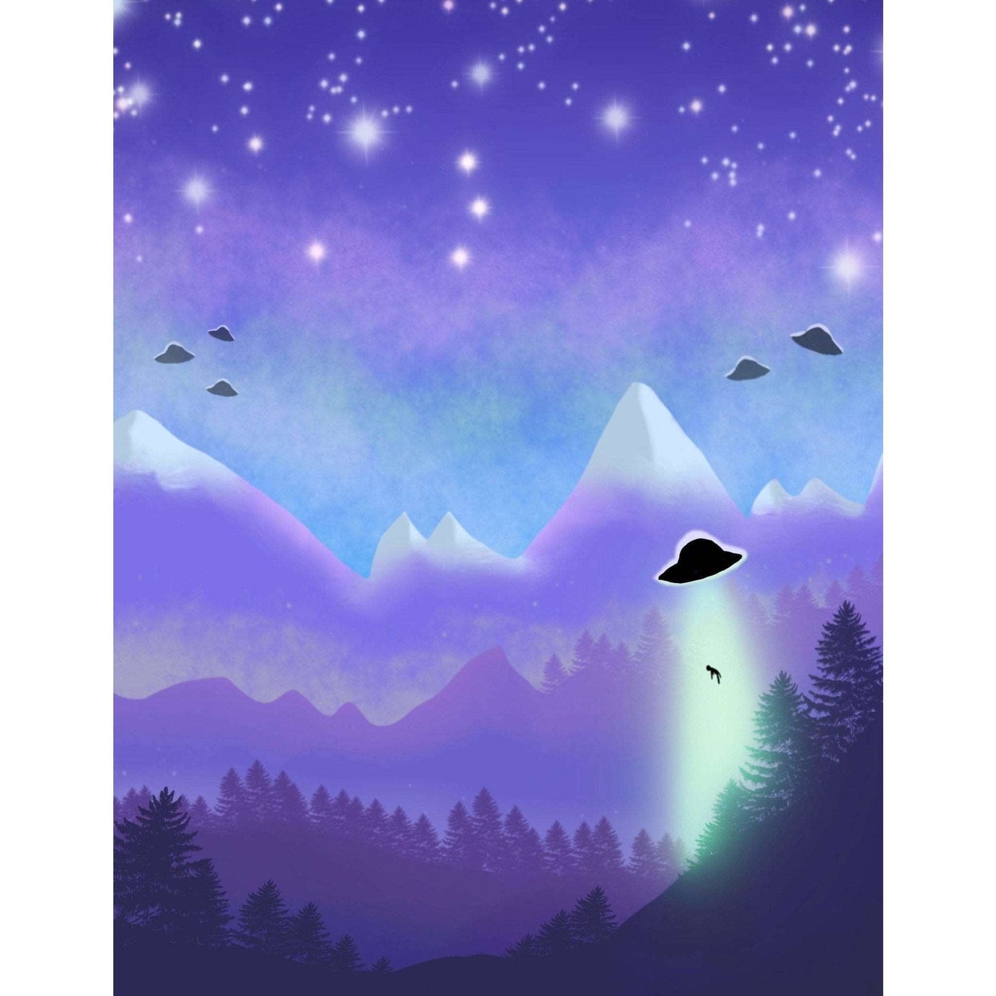 Alien Abduciton Print | DevKrea - Deviantkreations