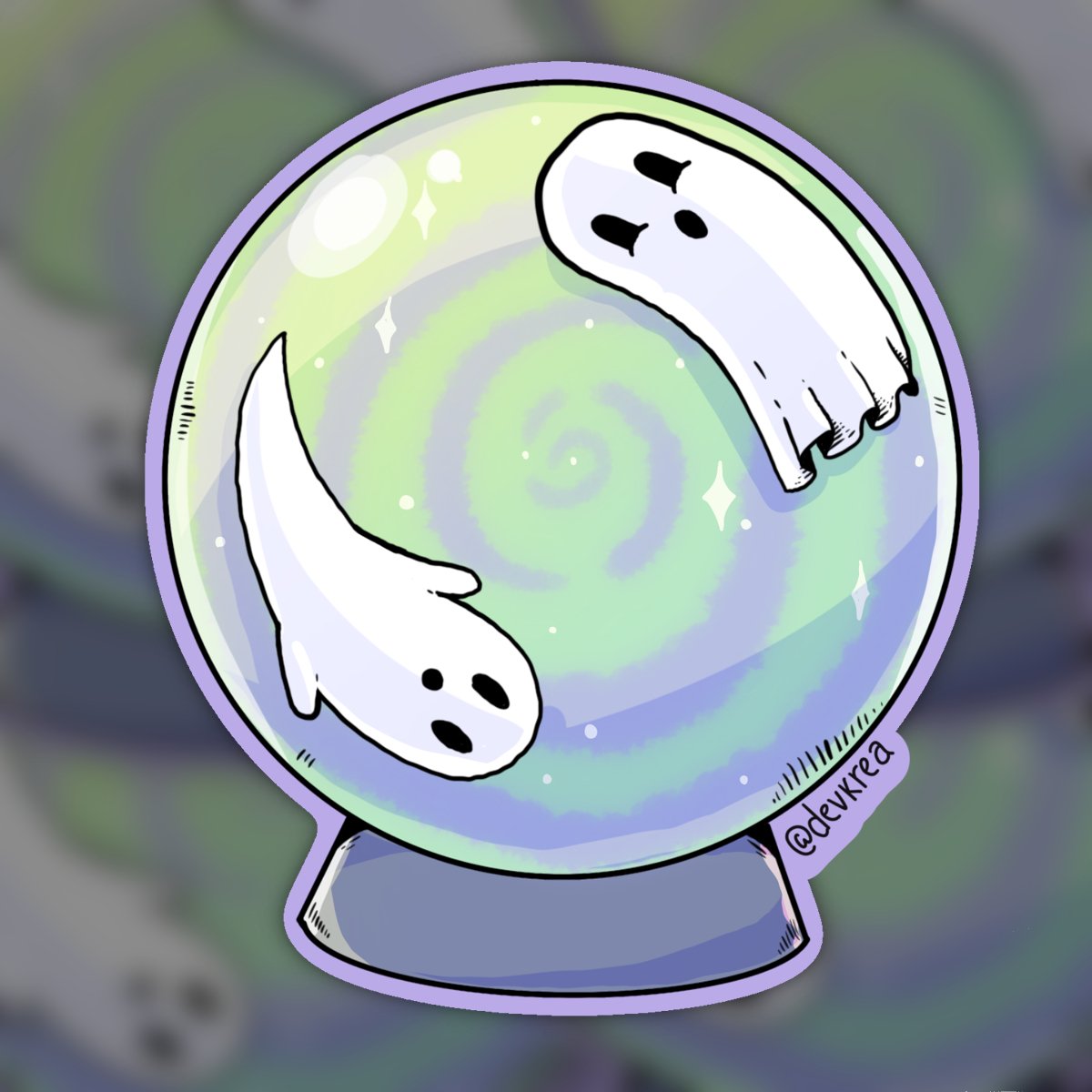 Boogie Crystal Ball 3" Vinyl Sticker | Deviant Kreations - Deviantkreations