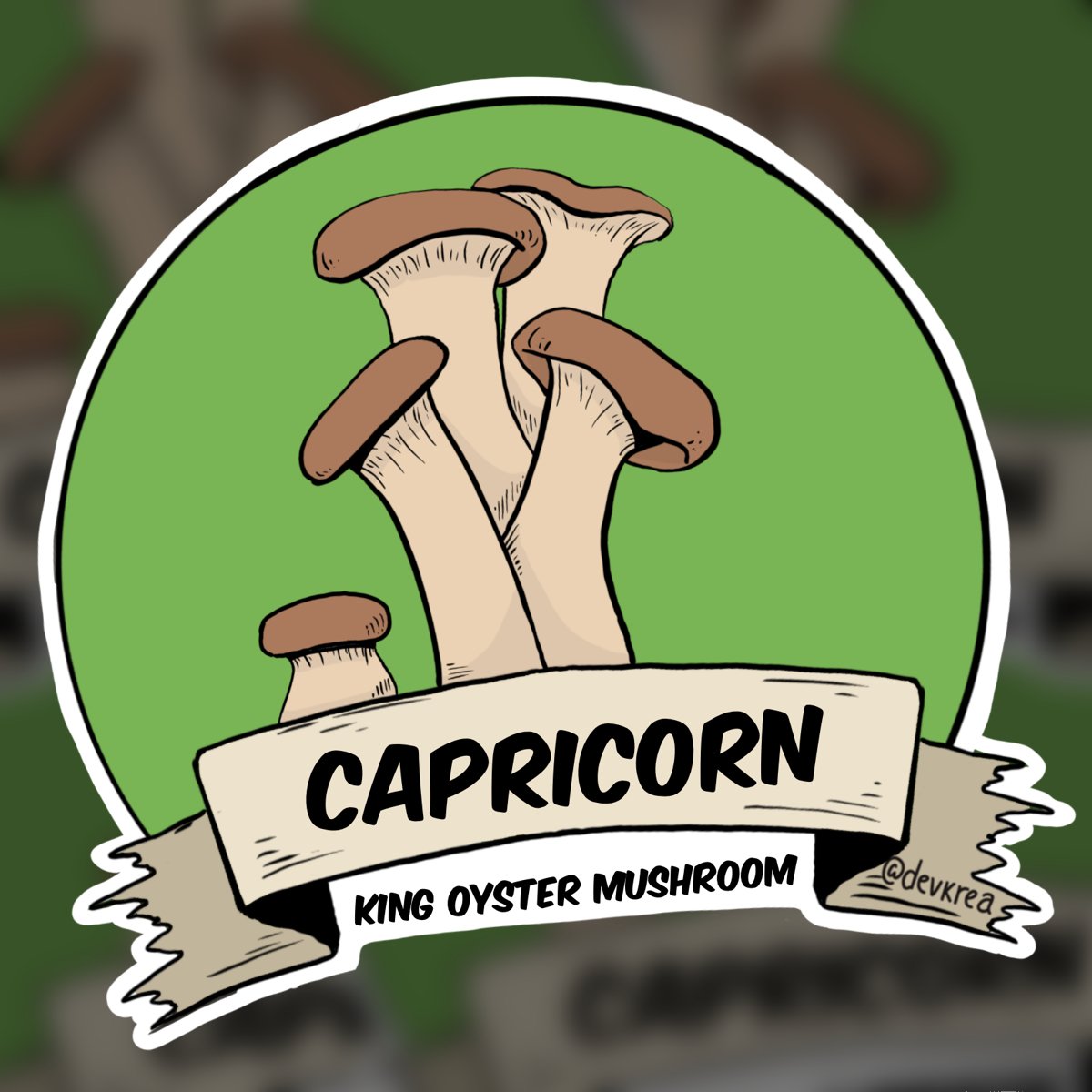 Capricorn Zodiac 3" Vinyl Sticker | Deviant Kreations - Deviantkreations