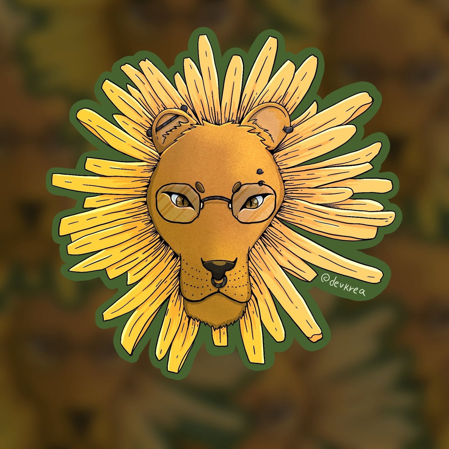 Dandylion 3" Sticker | DevKrea - Deviantkreations