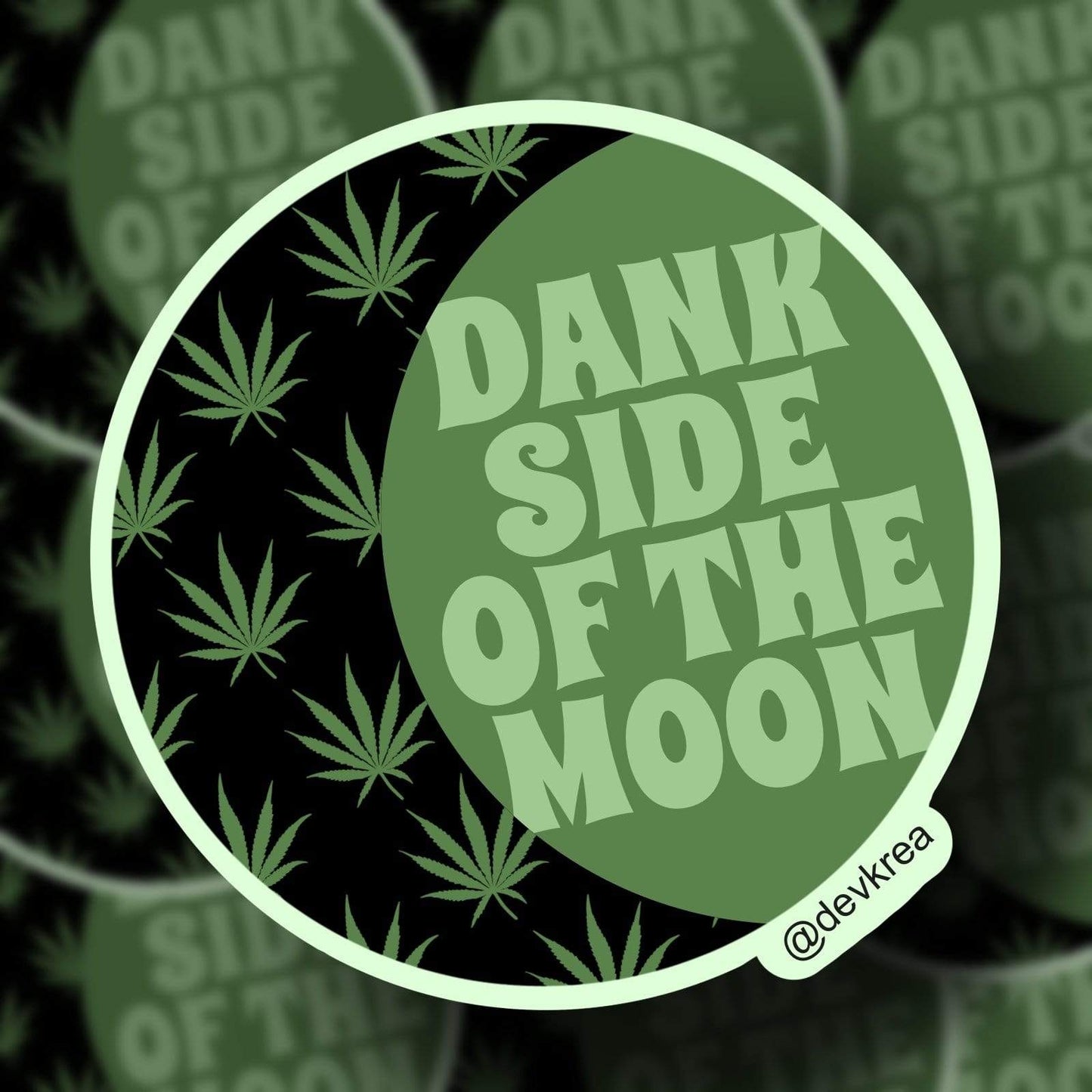 Dank Side Of the Moon Sticker | 3" | DevKrea - Deviantkreations