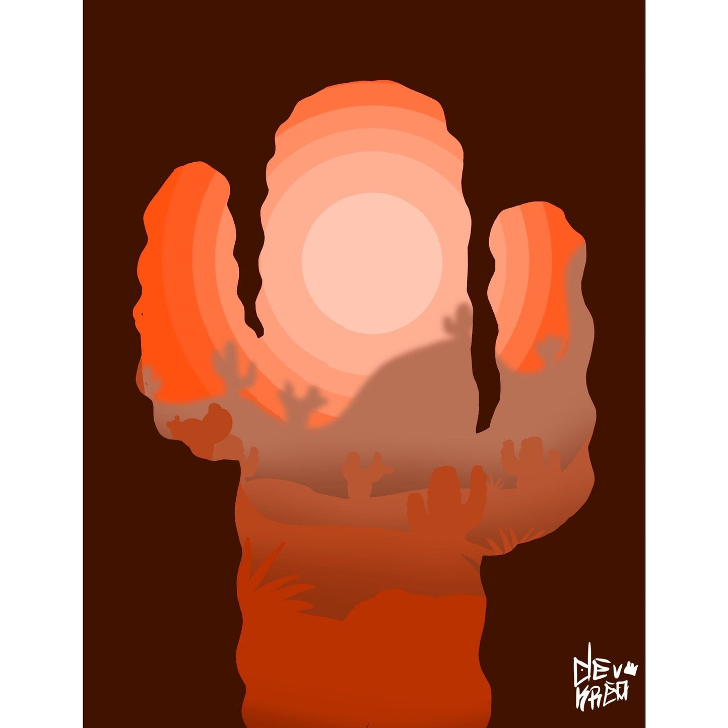 Desert Cactus Print | DevKrea - Deviantkreations
