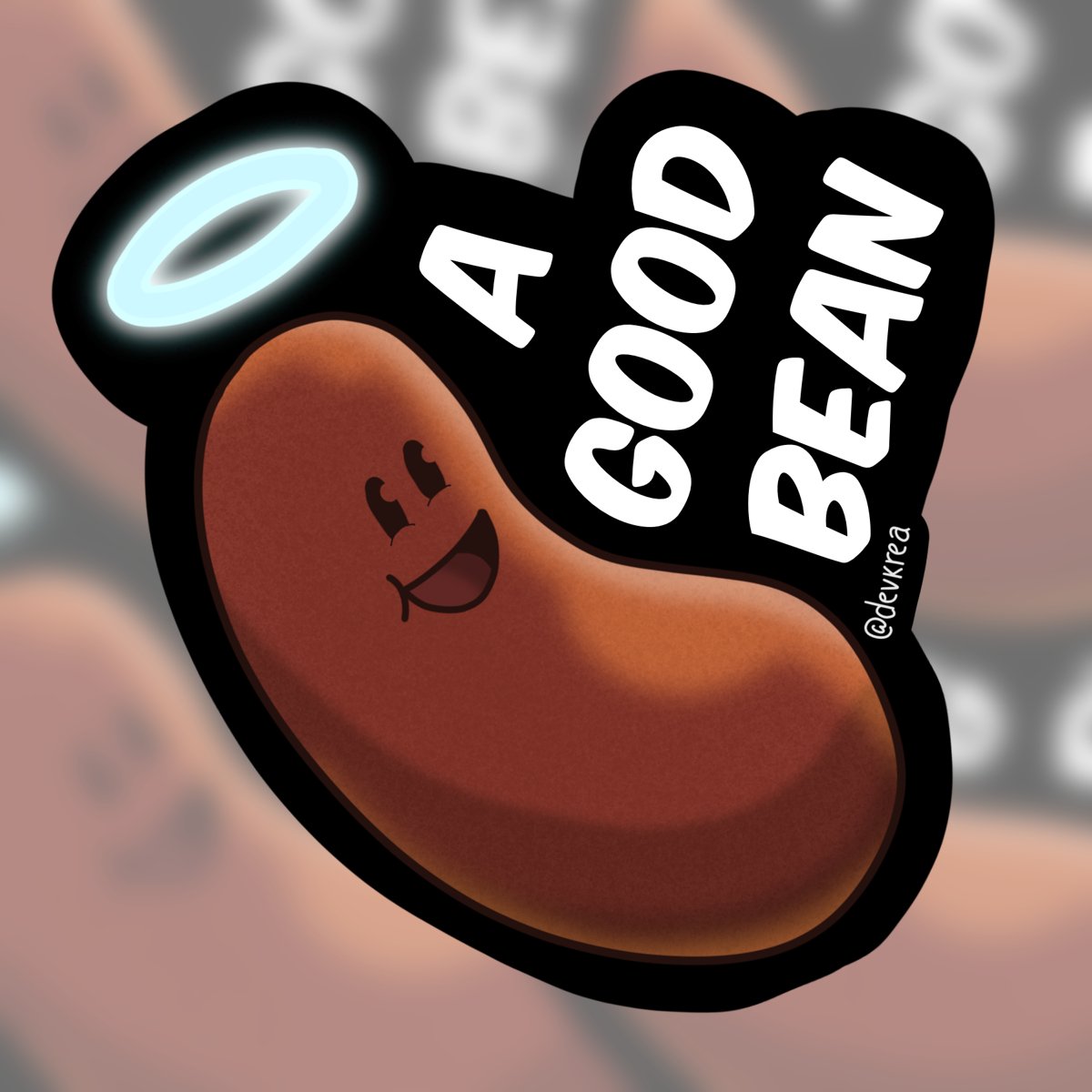 Good Bean 3" Vinyl Sticker | Deviant Kreations - Deviantkreations