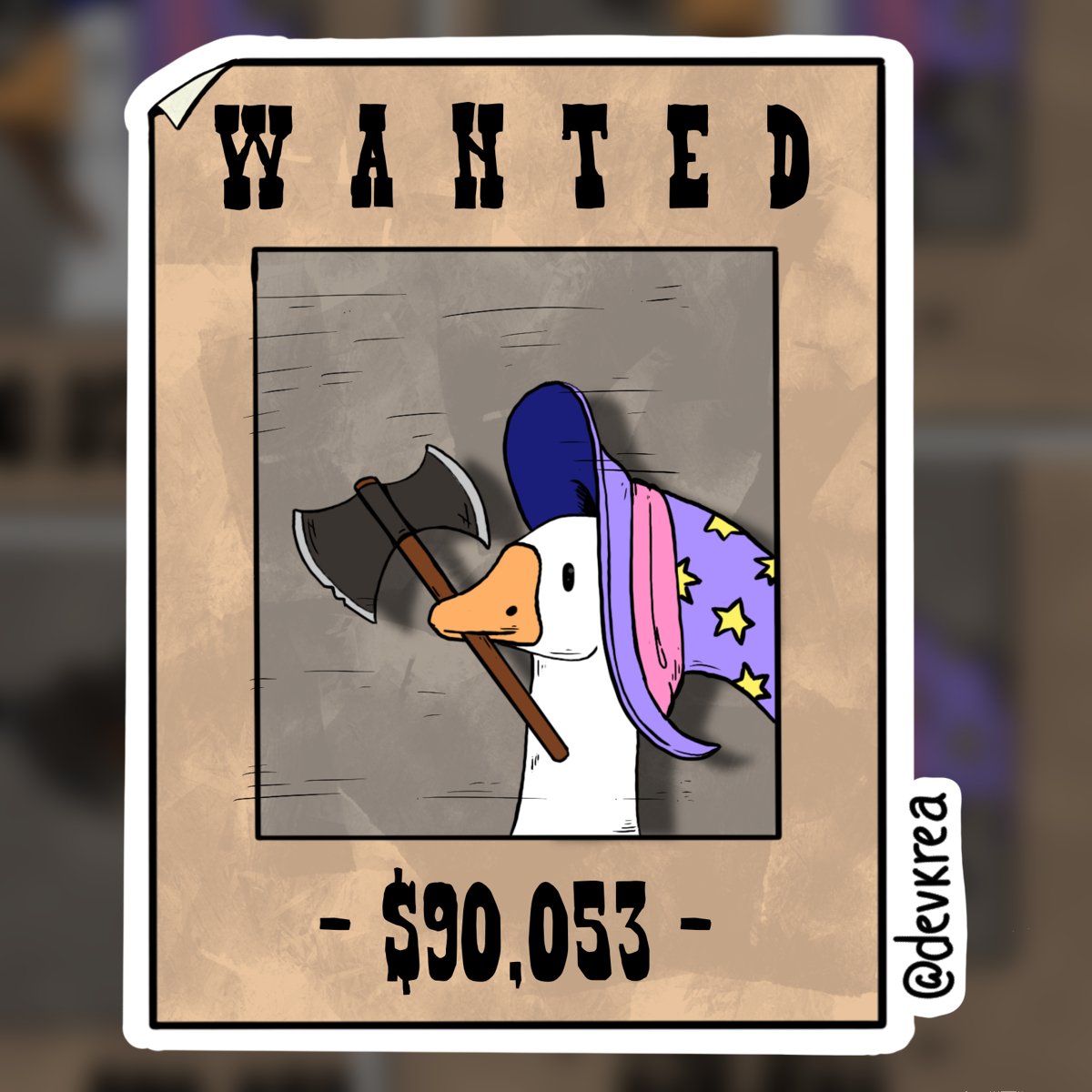 Goose 3" Vinyl Sticker | Deviant Kreations - Deviantkreations