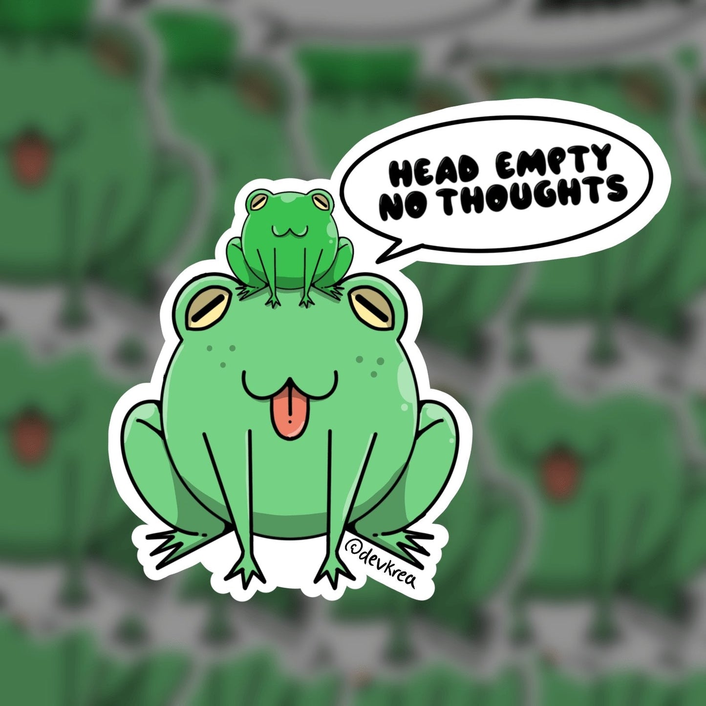 Head Empty Sticker | 3" | DevKrea - Deviantkreations