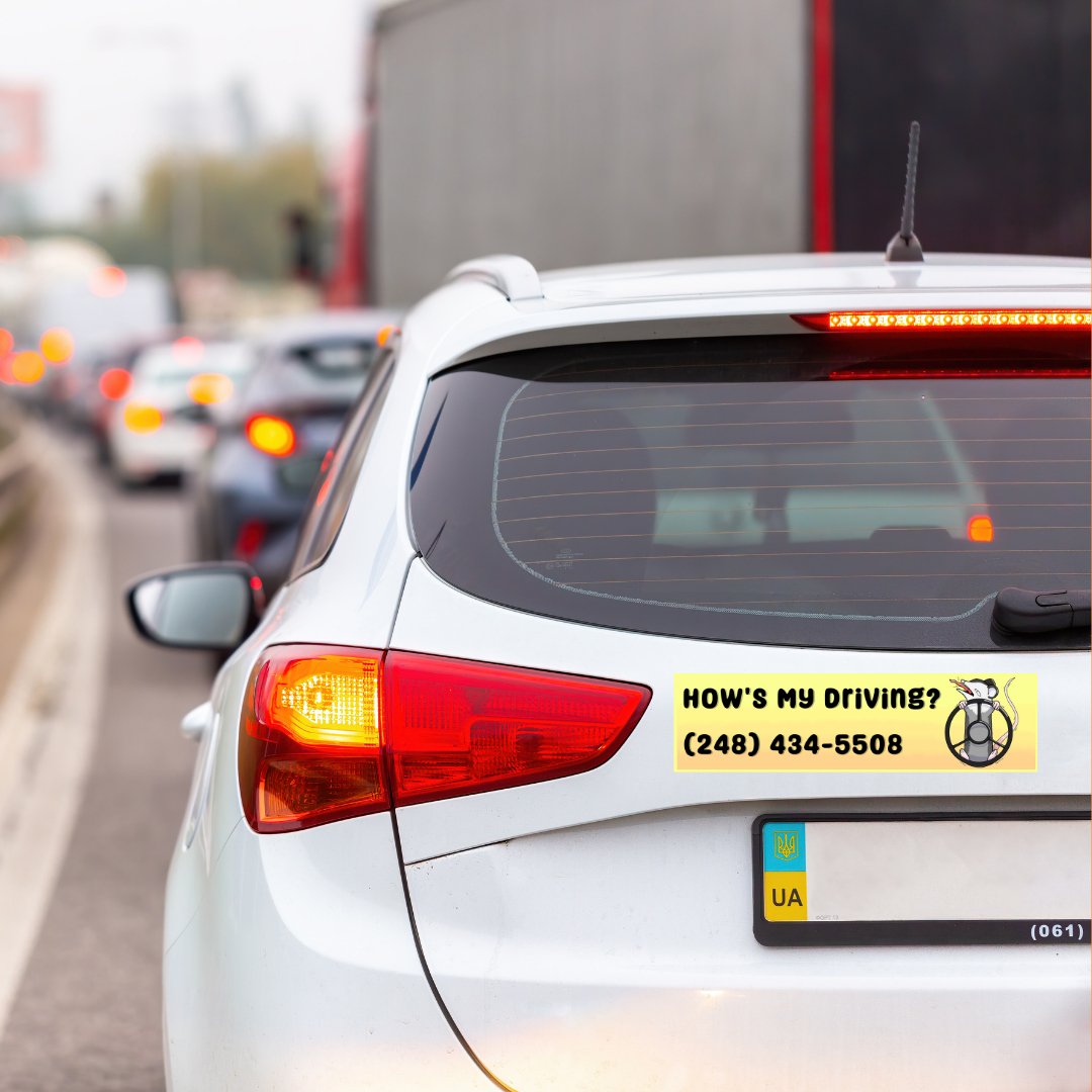 How's my driving Bumper-Sticker | 3"x11" | Deviant Kreations - Deviantkreations