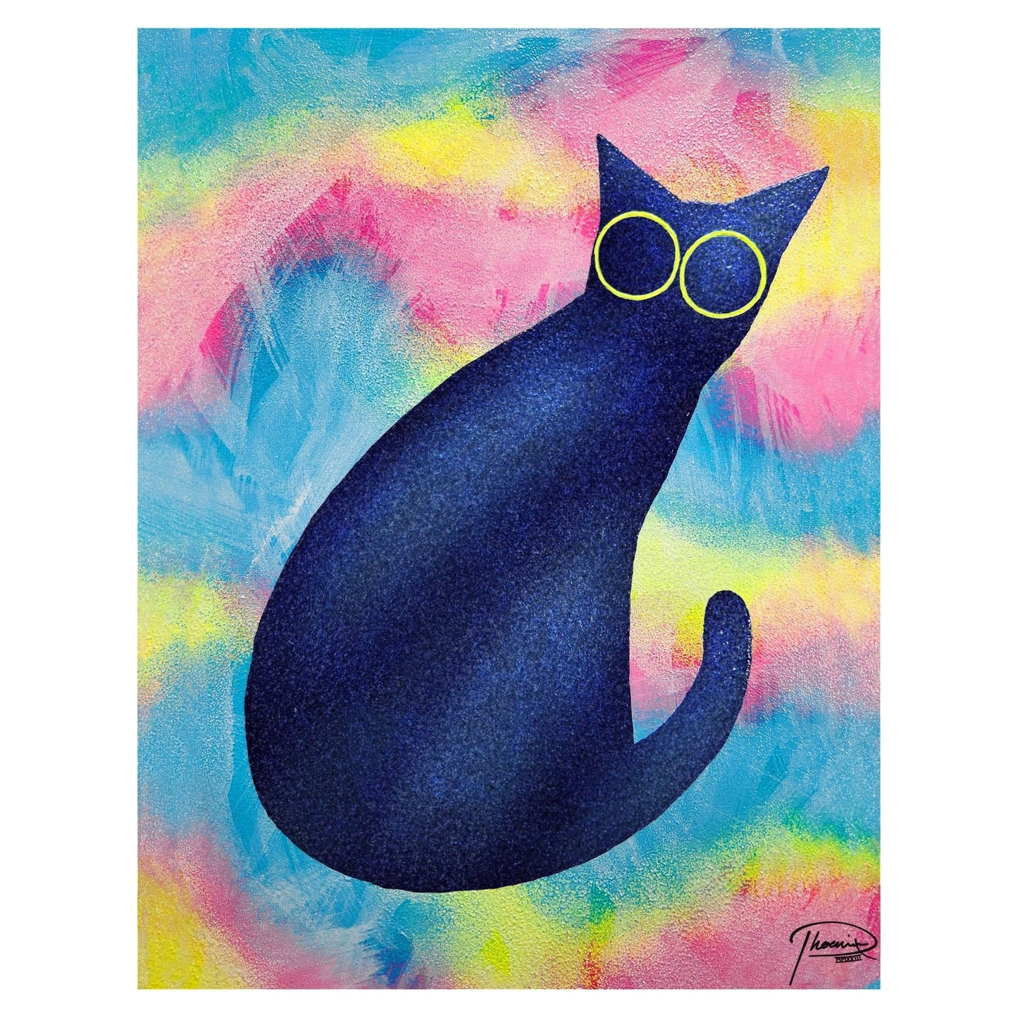 Into the Void Cat Print | 8.5"x11" | Wall Art | Apollonian Art | Deviant Kreations - Deviantkreations