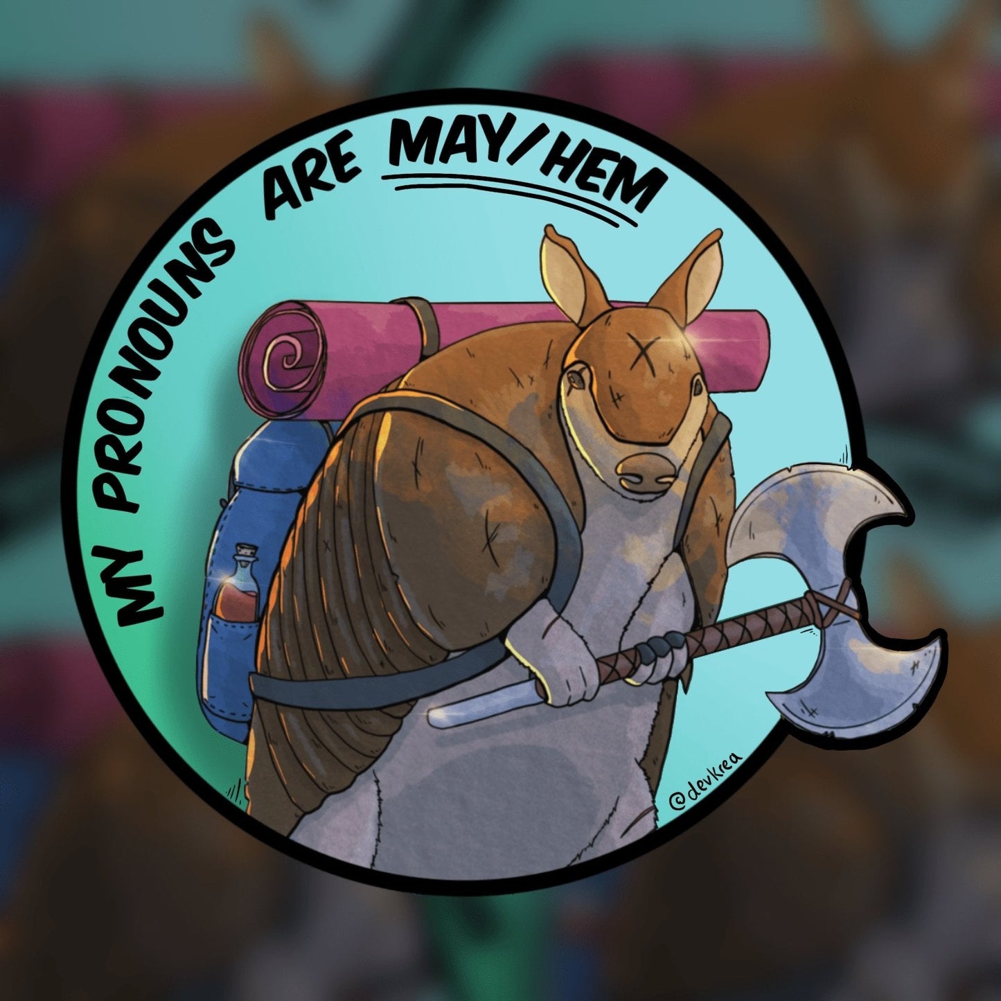 May / Hem 3" Sticker | DevKrea - Deviantkreations