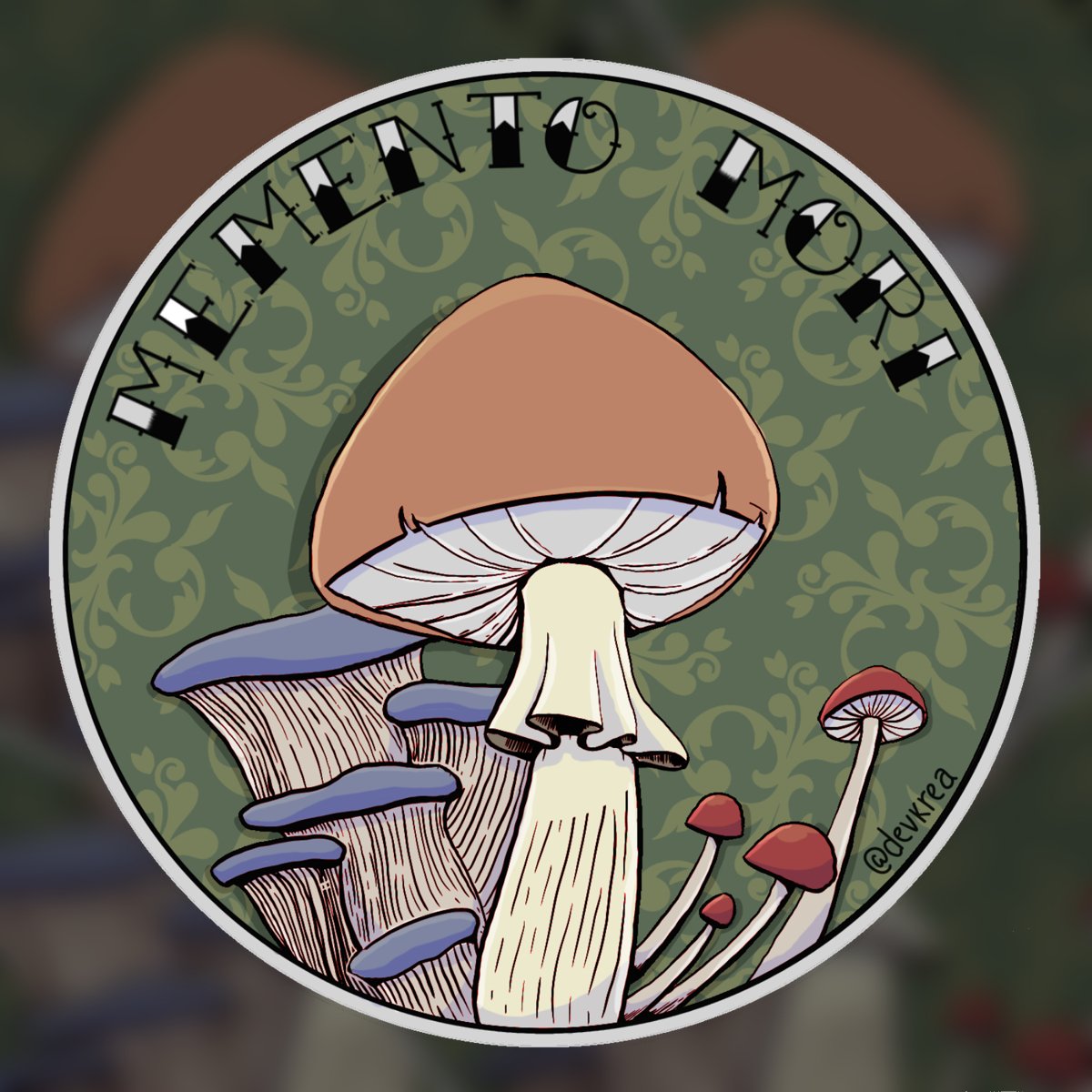 Memento Mori 3" Vinyl Sticker | Deviant Kreations - Deviantkreations