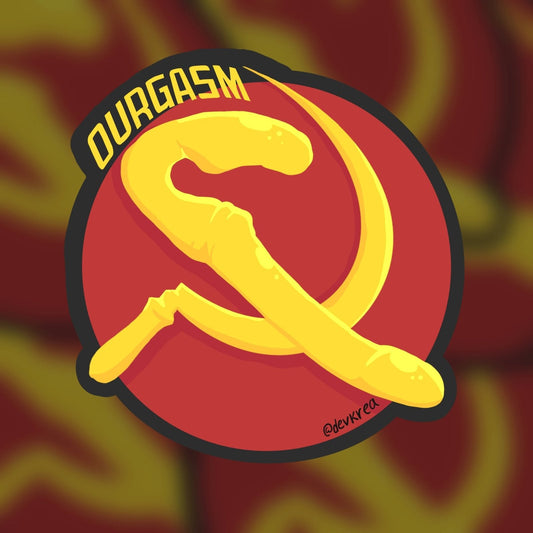 Ourgasm Vinyl Sticker | 3" | 18+ | Devkrea - Deviantkreations