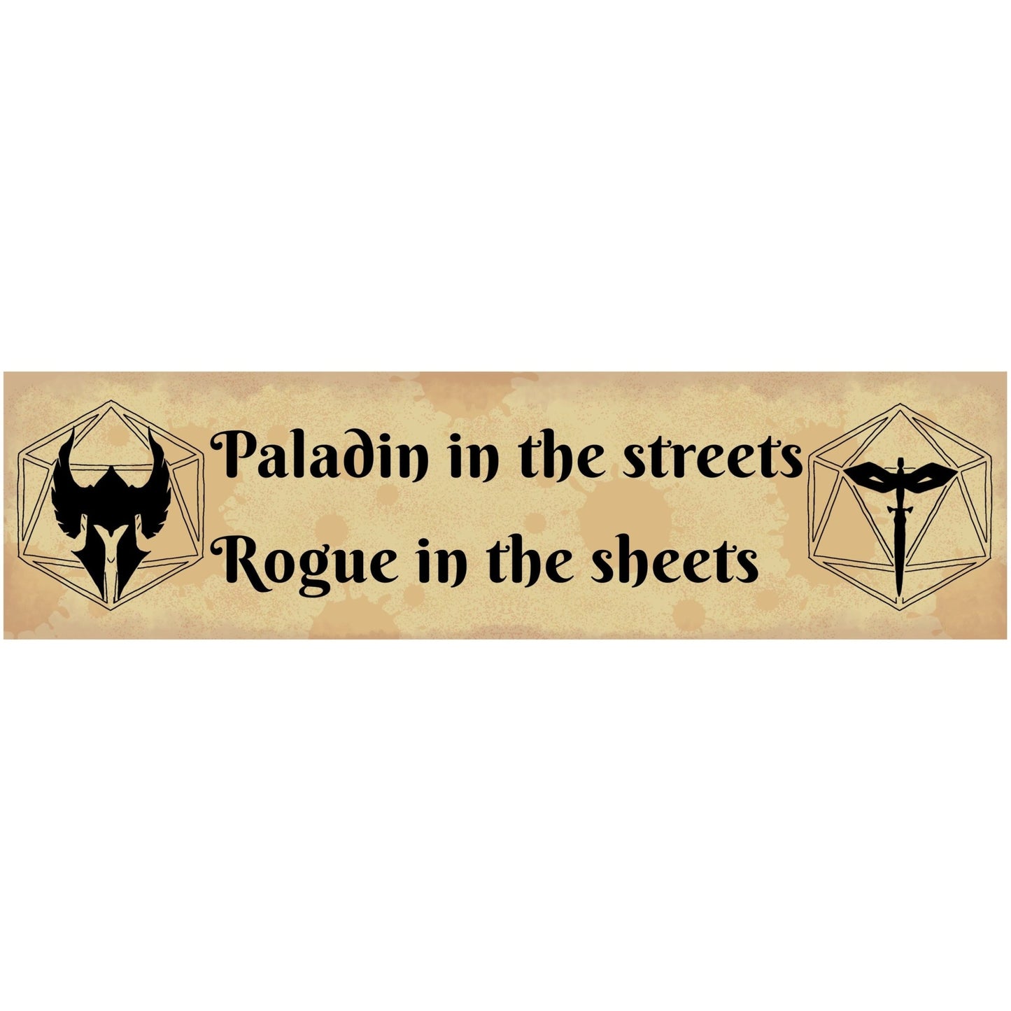 Paladin in the Streets Bumper-Sticker | 3"x11" | Deviant Kreations - Deviantkreations